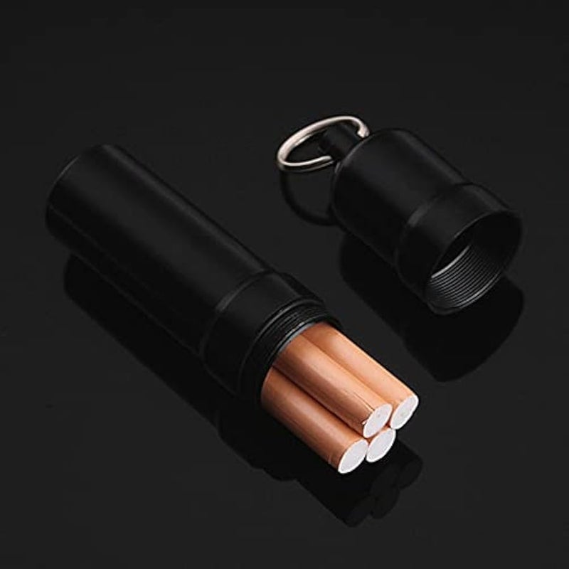 Cigarette Case for Regular and King Size, Can't Fit 100's Size, Metal Waterproof Zinc Alloy - 5 Capacity (Black) - Image 5